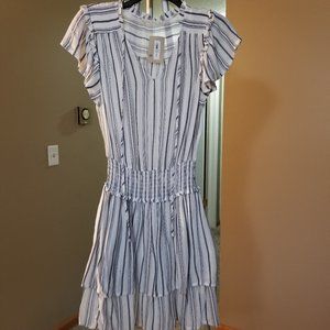 Illa Illa Navy Stripe Boho Dress Size S
